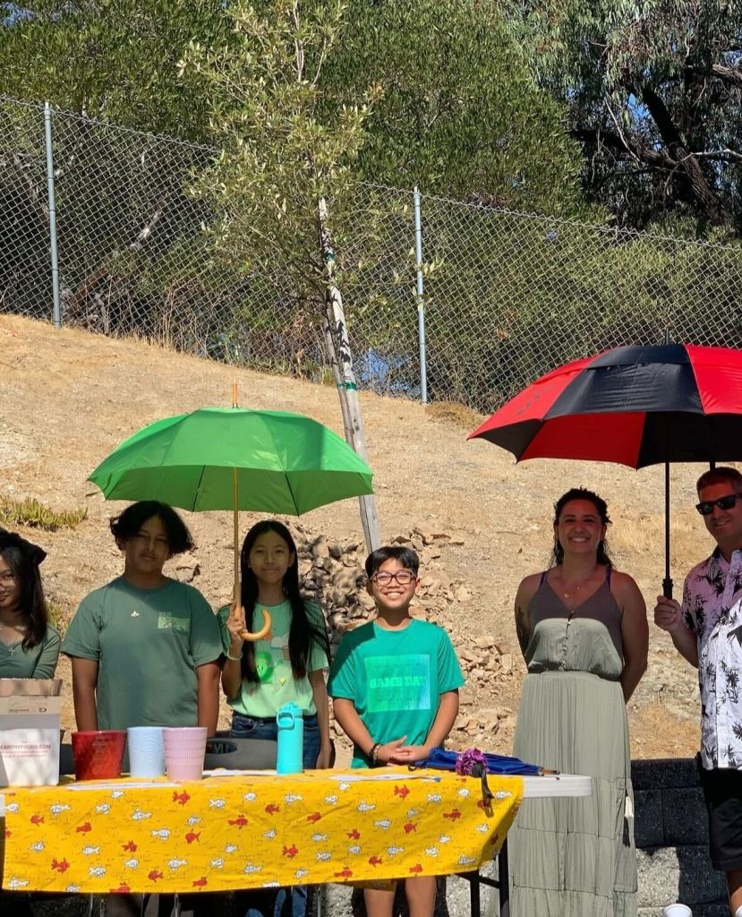 Clean Air Day beach clean up booth.